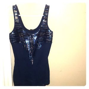 Express sparkly blue tank
